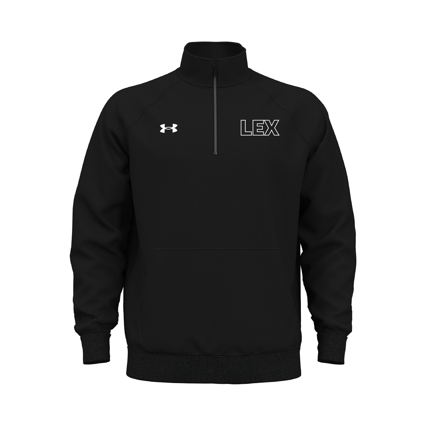 Under Armour Men's Rival Black Fleece Quarter-Zip