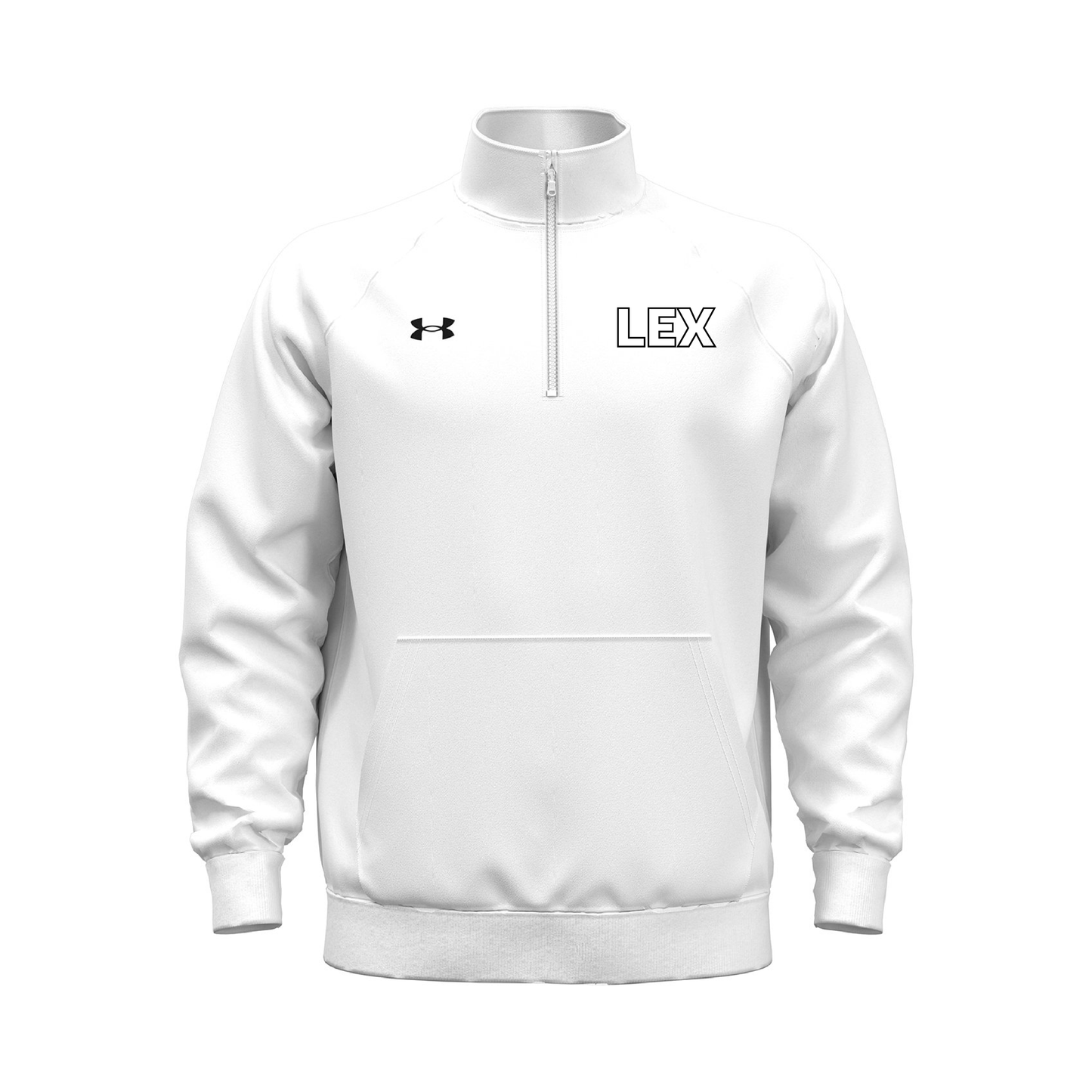 Under Armour Men's Rival White Fleece Quarter-Zip