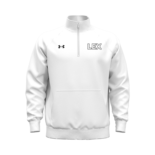 Under Armour Men's Rival White Fleece Quarter-Zip