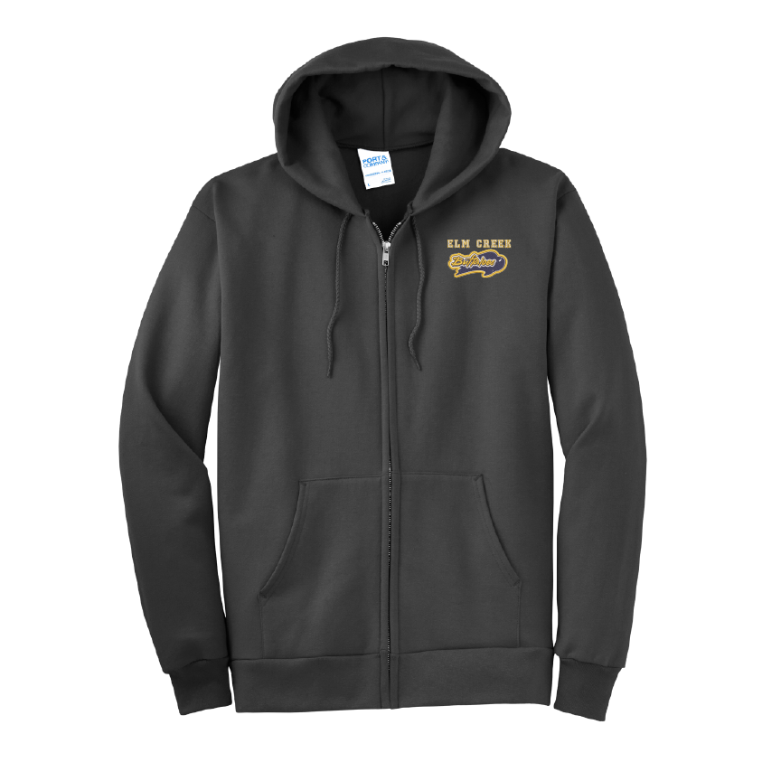 Elm Creek | Port & Company Essential Fleece Full-Zip Hooded Sweatshirt