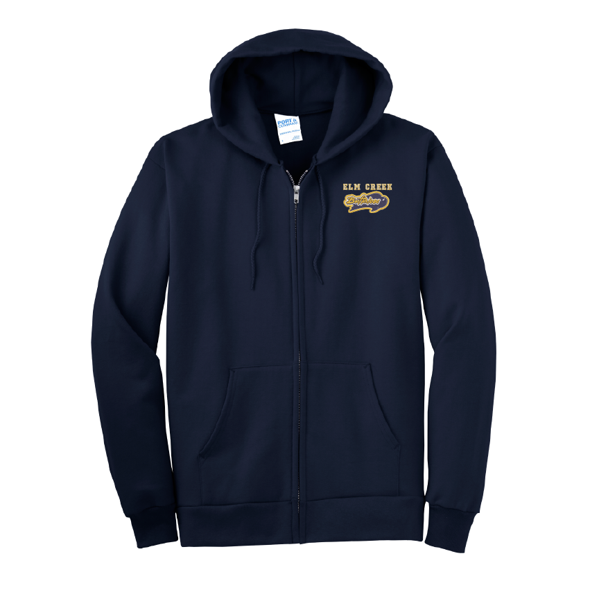 Elm Creek | Port & Company Essential Fleece Full-Zip Hooded Sweatshirt